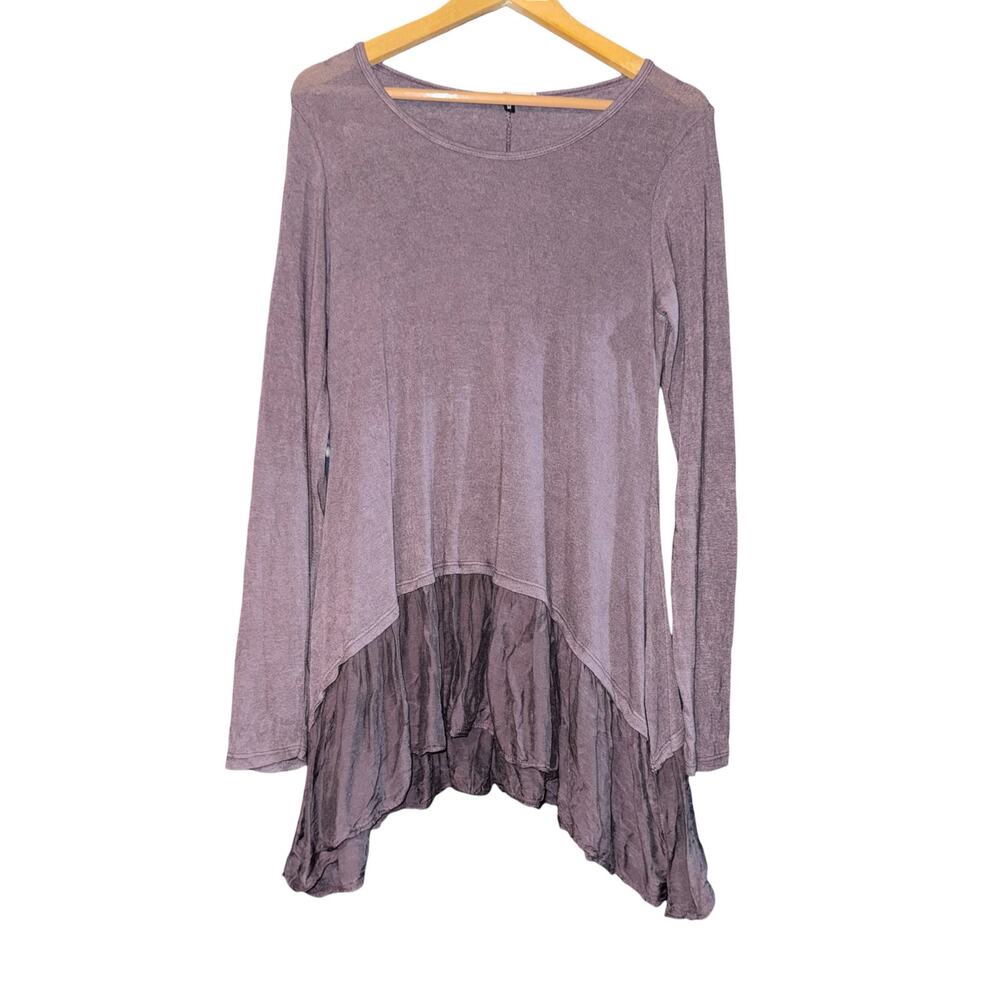 Tempo Paris Long Sleeve Fairy Top Medium Whimsical Boho Grunge Ballet Lagenlook‎